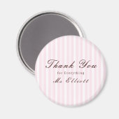 Pink Mist - Personalised Thank You Teacher Magnet マグネット (正面/裏面)