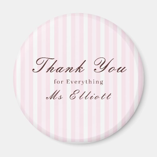 Pink Mist - Personalised Thank You Teacher Magnet マグネット (正面)