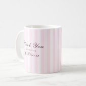 Pink Mist - Personalised Thank You Teacher Mug コーヒーマグカップ (正面左)