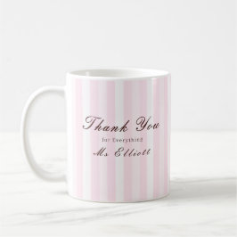 Pink Mist - Personalised Thank You Teacher Mug コーヒーマグカップ