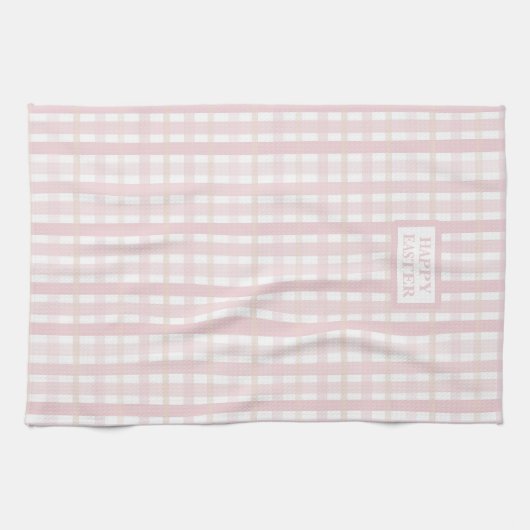 Pink Mix Plaid キッチンタオル (横)