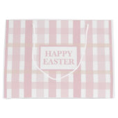 Pink Mix Plaid ラージペーパーバッグ (正面)