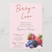 Pink Mixed Berries Berry In Love Bridal Shower  招待状 (正面)