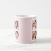 Pink Modern Christmas Photo Collage | Fa La La コーヒーマグカップ (中央)