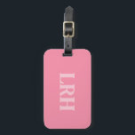 Pink Modern Double Layer Simple Initial Monogram  ラゲッジタグ<br><div class="desc">ravel is already chaotic enough — your luggage tag shouldn’t be. This modern monogram tag brings a bold, clean look to your suitcase while still giving main-character energy. The design features a classic serif initial with a soft shadow layer, all in a bright modern pink color palette that stands out...</div>