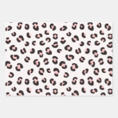 Pink Modern Leopard Pattern ラッピングペーパーシート (正面2)