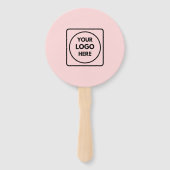 Pink Modern Logo | Custom Branded Promotional  ハンドファン (裏面)