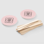 Pink Modern Logo | Custom Branded Promotional  ハンドファン (組立なし)