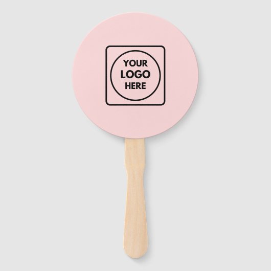 Pink Modern Logo | Custom Branded Promotional  ハンドファン (正面)