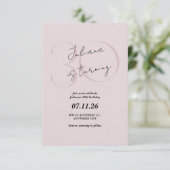 Pink Modern, Simple 30th Birthday Invitation 招待状 (スタンド正面)
