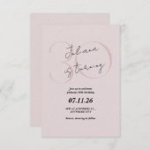 Pink Modern, Simple 30th Birthday Invitation 招待状 (正面/裏面)