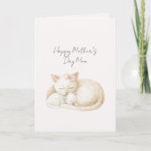 Pink Mom Mother's Day Cats カード (正面)