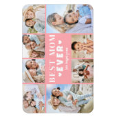 Pink Mom Photo Collage マグネット (縦)