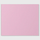 Pink Monochrome Polka Dot Pattern ラッピングペーパー (フラット)