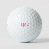Pink Monogram Titleist Pro V1 ゴルフボール (正面)