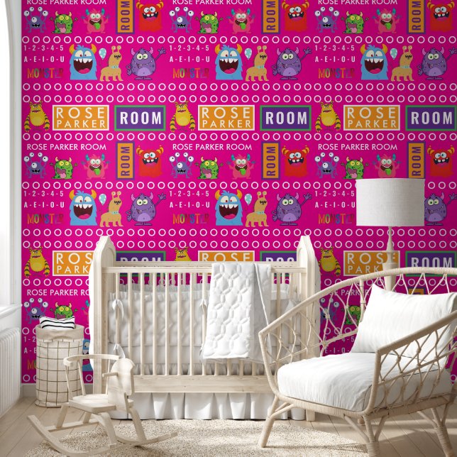 Pink Monster Kids' Rooms Child Name antistress 壁紙 (キッズ)