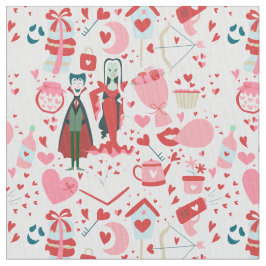 pink monster valentines vampire ghost ファブリック