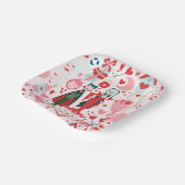 pink monster valentines vampire ghost ペーパープレート (傾斜あり)