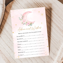 Pink Moon and Stars Shower Advice and Wishes Game