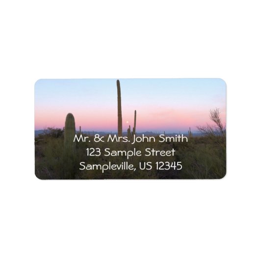 Pink Moon over Saguaro at Sunrise ラベル (正面)