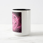 Pink Moon with Asteroid Holes ツートーンマグカップ (中央)