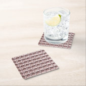 Pink Morganite Gemstones  スクエアペーパーコースター (インサイチュ)