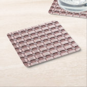 Pink Morganite Gemstones  スクエアペーパーコースター (アングル)