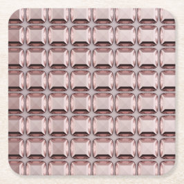 Pink Morganite Gemstones  スクエアペーパーコースター
