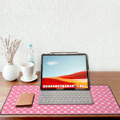 Pink Moroccan Pattern Desk Mat デスクマット