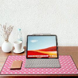 Pink Moroccan Pattern Desk Mat デスクマット
