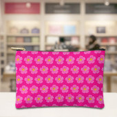 Pink Moss Rose Seamless Pattern Pouch アクセサリーポーチ