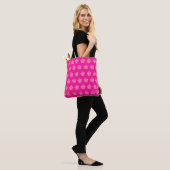 Pink Moss Rose Seamless Pattern Tote Bag トートバッグ (モデル)
