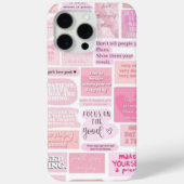 Pink Motivation Quotes Collage Aesthetic Phone Cas Case-Mate iPhoneケース (裏面)