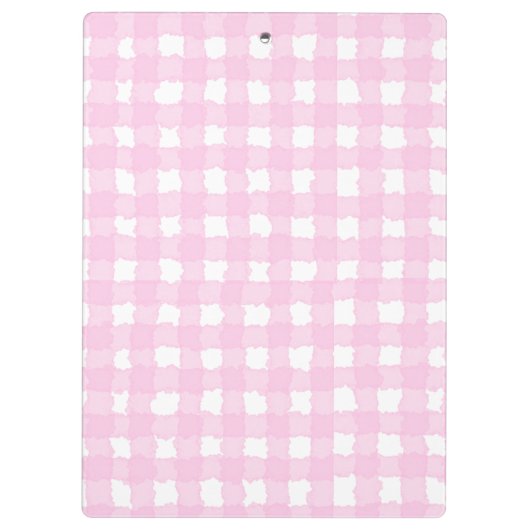 Pink Motivational Gingham クリップボード (裏面)