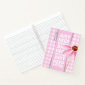 Pink Motivational Gingham ノートブック (内部)