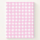 Pink Motivational Gingham ノートブック (裏面)