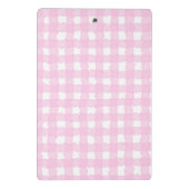 Pink Motivational Gingham ミニクリップボード (裏面)