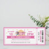 Pink Movie ticket birthday invitation 招待状 (スタンド正面)