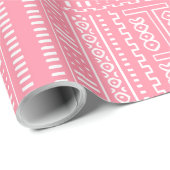 Pink Mud Cloth Pattern Wrapping Paper ラッピングペーパー (ロールコーナー)