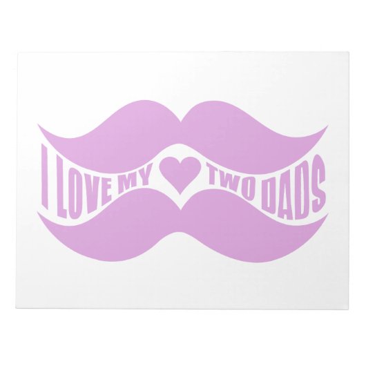 Pink Mustachsのメモ帳カスタム ノートパッド (正面)