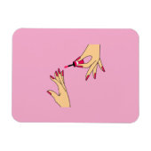 Pink Nails Manicure Art - Girly Beauty マグネット (横)