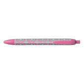 Pink Name Personalised Ballpoint Pen 黒ボールペン (裏面)