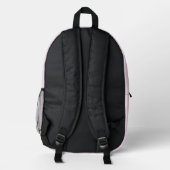 Pink Name School Backpack for Kids プリントバックパック (裏面)
