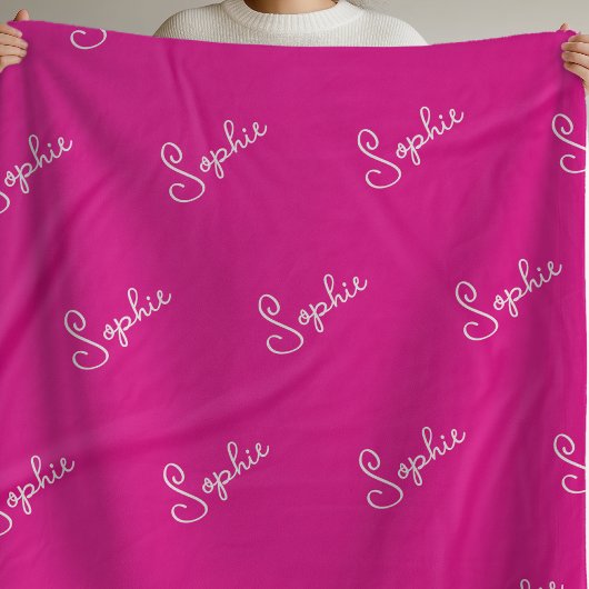 Pink Name Sherpa Blanket シェルパブランケット