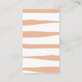 Pink Nautical Stripes Clamshell Baby Girl Shower エンクロージャーカード (裏面)