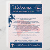 Pink & Navyドミニカ共和国ウェルカムレター (正面/裏面)