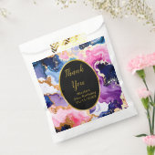 Pink, Navy Blue and Gold Ink Birthday Party フェイバーバッグ (封をした状態)