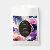 Pink, Navy Blue and Gold Ink Birthday Party フェイバーバッグ (正面)