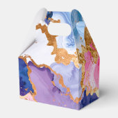 Pink, Navy Blue and Gold Ink Birthday Party フェイバーボックス (裏面サイド)