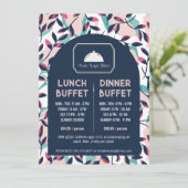 Pink Navy Greenery Lunch Dinner Buffet  メニュー (スタンド正面)